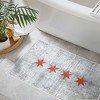 Bathroom Rugs 3 Piece Set - Non-Slip Ultra Thin Bath Rugs for Bathroom Floor - US States - 4 of 4