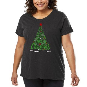 LA Pop Art We Wish You A Merry Christmas - Women's Word Art T-Shirt - 1 of 4