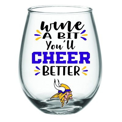 Minnesota Vikings, 17oz Boxed Stemless Wine