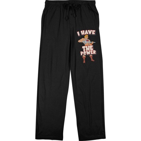 He man I Have The Power Mens Black Drawstring Sleep Pajama Pants Target