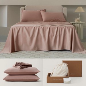 Cotton Tencel Sheet - Luxury Hotel Bedding Set, Soft, Cooling & Breathable for Hot Sleepers, Deep Pocket Up to 16 Inches - 1 of 4