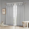 JUJABU 1 pc 50"x84" Floral Embellished Cuff Tab Top Solid Curtain Panel - 2 of 4