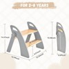 Itopfox Wooden 2 Step Stool for Kids Bathroom Sink Foldable Anti-Slip for Toilet Potty Training, Child Stepping Stool for Kitchen Nursery Bedroom - 4 of 4