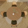 TYBOATLE Rattan Dining Chairs Set of 4, Black Mid-Century Modern Chairs with Faux Leather Cushion & Adjustable Foot Pads for Kitchen or Dining Room - 2 of 4