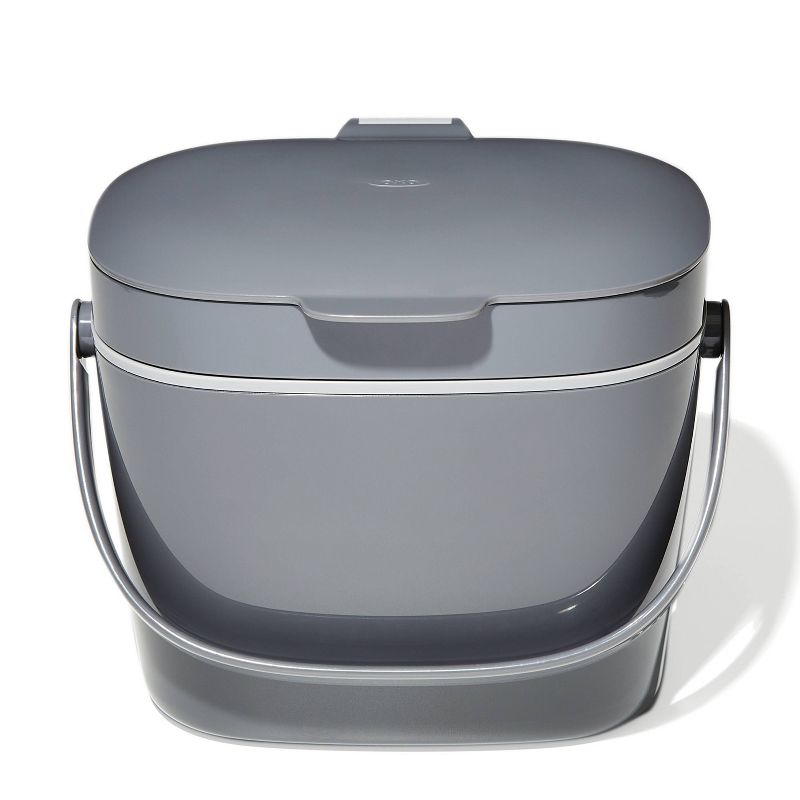 OXO 1.75g Plastic Easy Clean Compost Bin Gray, 2 of 8