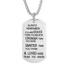 Steeltime 24" stainless steel ALWAYS REMEMBER dog tag pendant - 2 of 4