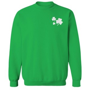 Rerun Island Men's Shamrock Pocket Long Sleeve Graphic Cotton Sweatshirt - 1 of 1
