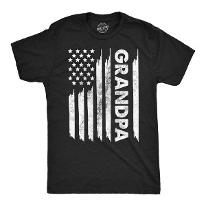 Mens Funny T Shirts American Flag Grandpa Sarcastic Fourth Of July Tee For Men - Crazy Dog Men's T Shirt - 1 of 4