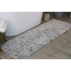 Cloud Comfort Microfiber Bathroom Rug, Non Slip Bath Mat Water Absorbent Soft Microfiber Shaggy Mat Machine Washable, Thick Plush Rugs for Shower - 1 of 4
