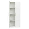 High Wardrobe And Kitchen Cabinet With 2 Doors And 4 Storage Spaces for Bedroom, Living Room, White - 4 of 4