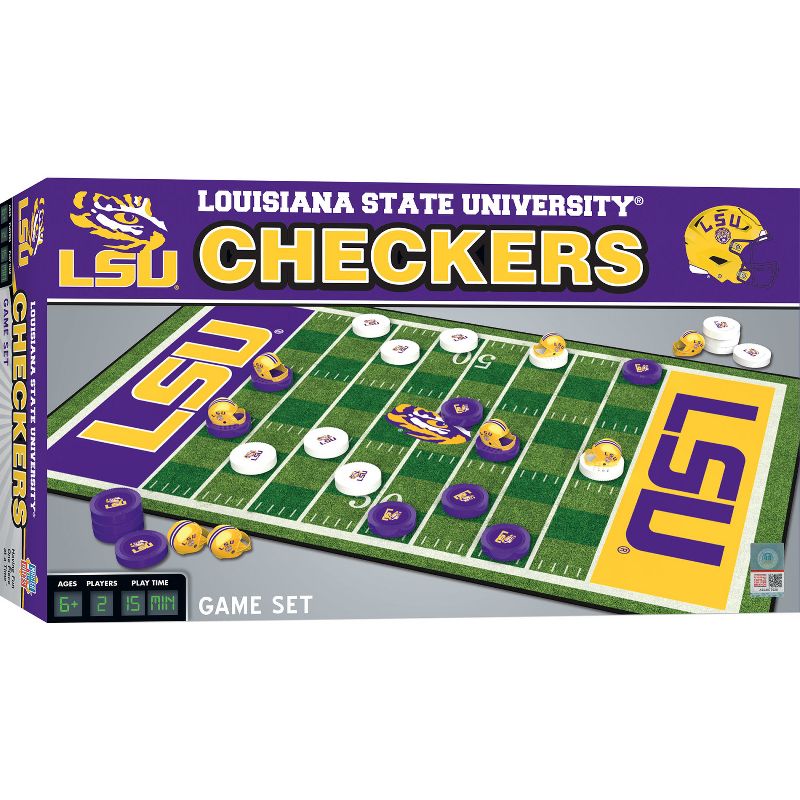 MasterPieces Officially licensed NCAA LSU Tigers Checkers Board Game for Families and Kids ages 6 and Up, 2 of 7