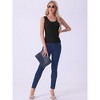 cheibear Women's Plush Sleeveless Warm Thick Layer Camisole Tank Top Pajamas - 2 of 4