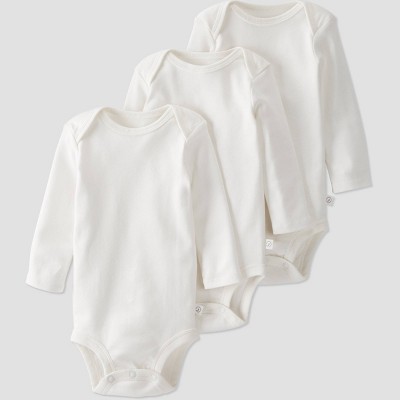 Image of Baby 3pk Long Sleeve Bodysuit - little planet by carter's White Newborn