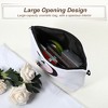 Unique Bargains Large Capacity Zipper Personalized Small Makeup Bag White - 2 of 4