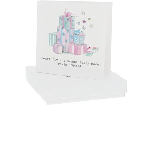Pavilion Gift Company - Psalm 139:14 - 5mm Sterling Silver Cubic Zirconia Stud Earrings - Earrings - 1 of 4