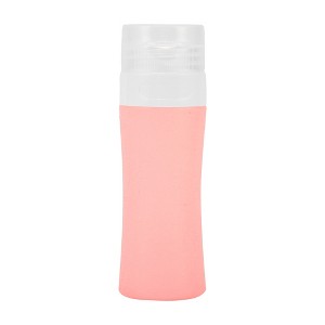 Unique Bargains Portable Cylinder Silicone Pump Bottle Pink 1 Pc - 1 of 4