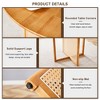 Syemin End Tables, Solid Wood Dining Table with Imitation Rattan for Dining Room Living Room Office, Brown, 42"*42"*29.5" - 4 of 4