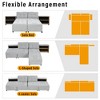 TiramisuBest 121.2" Versatile Sofa Bed Modular Sofa Free-combined Sofa with Two Storage Racks - 3 of 4