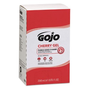 GOJO Cherry Gel Pumice Hand Cleaner, Cherry Scent, 2,000 ml Refill, 4/Carton - 1 of 4