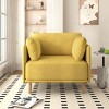 CAVINAS 39" Modern Upholstered Accent Chair with Soft Cushions, Sleek Armrest Design and Sturdy Wooden Legs, for Living Room, Bedroom - 2 of 4