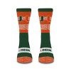 NCAA Miami Hurricanes Mixer Crew Socks: Cushioned Heel & Toe, Knit, Adult Large - 2 of 3