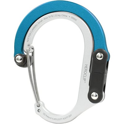 Mousqueton HEROCLIP Gear Aid Taille Moyenne - Vert - Aluminium - Pour Camping, Randonnée, Sacs