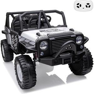 24V 2-Seater Kids Battery Powered Ride-On Truck Car with Remote, LED Lights, Music, Suspension & 2 Motors - 1 of 4