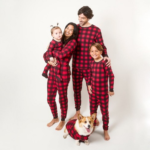 Leveret Womens Two Piece Cotton Christmas Pajamas Plaid Black And Red Xs Target