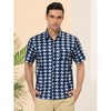 Lars Amadeus Men's Summer Button Irregular Printed Short Sleeves Shirt - 2 of 4