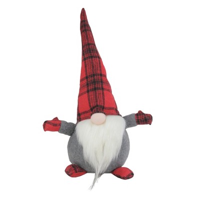 Northlight 26" Red and Black Plaid Christmas Gnome Tabletop Decor