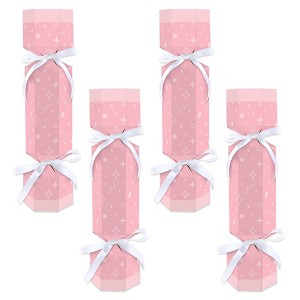 Big Dot of Happiness Pink Confetti Stars - No Snap Simple Party Table Favors - DIY Cracker Boxes - Set of 12 - 1 of 4