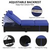 WhizMax Elegant Wicker Sun Lounger Outdoor Chaise Lounge Set of 2 with Adjustable Backrests For Sunbathing - 2 of 4