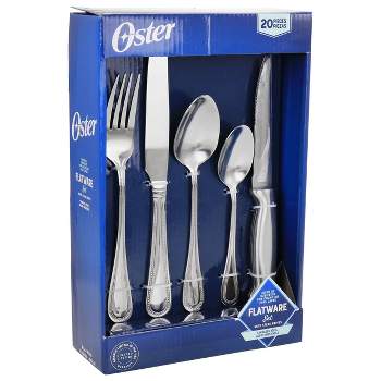 Oster Gunderson 2 Piece Black Stainless Steel Cutlery Set 