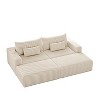 NicBex Couches for Living Room 102" Oversized Sectional Lounge Chaise Flexible Combinations Cloud Plush Loveseat with  2 Removable Footstool, Beige - 4 of 4