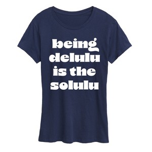 Women's - Instant Message - Delulu Is The Solulu Short Sleeve Graphic T-Shirt - 1 of 4