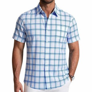 dress casual shirts for men Dark Navy Checked Shirt | The Abacus This shirt is versatile and perfect for semi Business Casual Shirts For Men