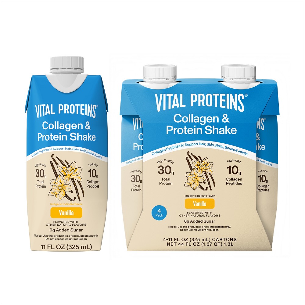 Vital Proteins 10g Collagen - Vanilla - Collagen Protein - 30g Protein - 4pk
