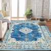 Area Rugs for Living Room Bedroom Dining Room Nursery Office Hallways, Washable Large Boho Vintage Bohemian Distressed Oriental Carpet Non Slip - 2 of 4