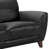 Jedd Contemporary Sofa Brown/Black - Armen Living: Genuine Leather, Dacron Padded, Hardwood Legs - image 3 of 4