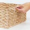 mDesign Hyacinth Braided Woven Pantry Bin Basket, Handles, 3 Pack, Natural/Tan - 4 of 4