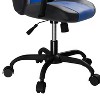 Simple Relax Office Chair with Padded Armrests in Black and Blue - 4 of 4