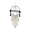 Cotton Macrame Handmade Intricately Weaved Wall Decor with Beaded Fringe Tassels Black - Olivia & May: Artisan Crafted, Boho Chic - image 4 of 4