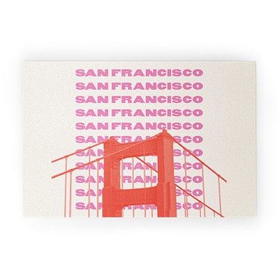 April Lane Art San Francisco Golden Gate Bridge 30" x 20" Welcome Mat - Society6