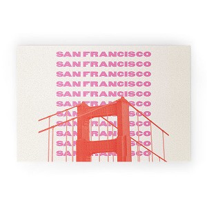 April Lane Art San Francisco Golden Gate Bridge 30" x 20" Welcome Mat - Society6 - 1 of 3