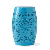 Syemin End Tables Round Side Table, End Table Metal Frame, Small Side Table, Side Tables Living Room, Modern Accent Table, Blue, 12.25"*12.25"*18" - 2 of 4