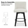 Vipbear Swivel Bar Stools Set of 2 for Kitchen Counter, High-density Foam Cushion, Modern Upholstered Bar Chair with Back, for Bar, Kitchen - 3 of 4