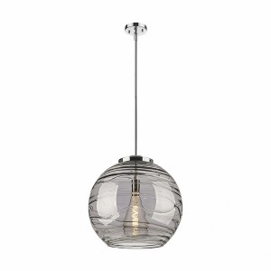 Athens Deco Swirl - 1 Light Pendant In Industrial Style-19.5 Inches Tall and 17.88 Inches Wide - 1 of 1