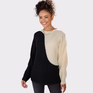 Women's Color Block Sweater - LASCANA - 1 of 4