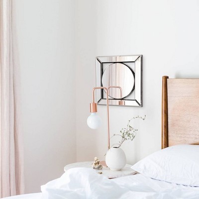 Lula 12" Square Beveled Edge Wall Mirror