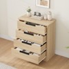 Jojoka 4-Drawer Wood Dresser with Embedded Handles – Modern Storage Cabinet for Bedroom, Nursery, Entryway & Living Room, Natural Finish - 3 of 4